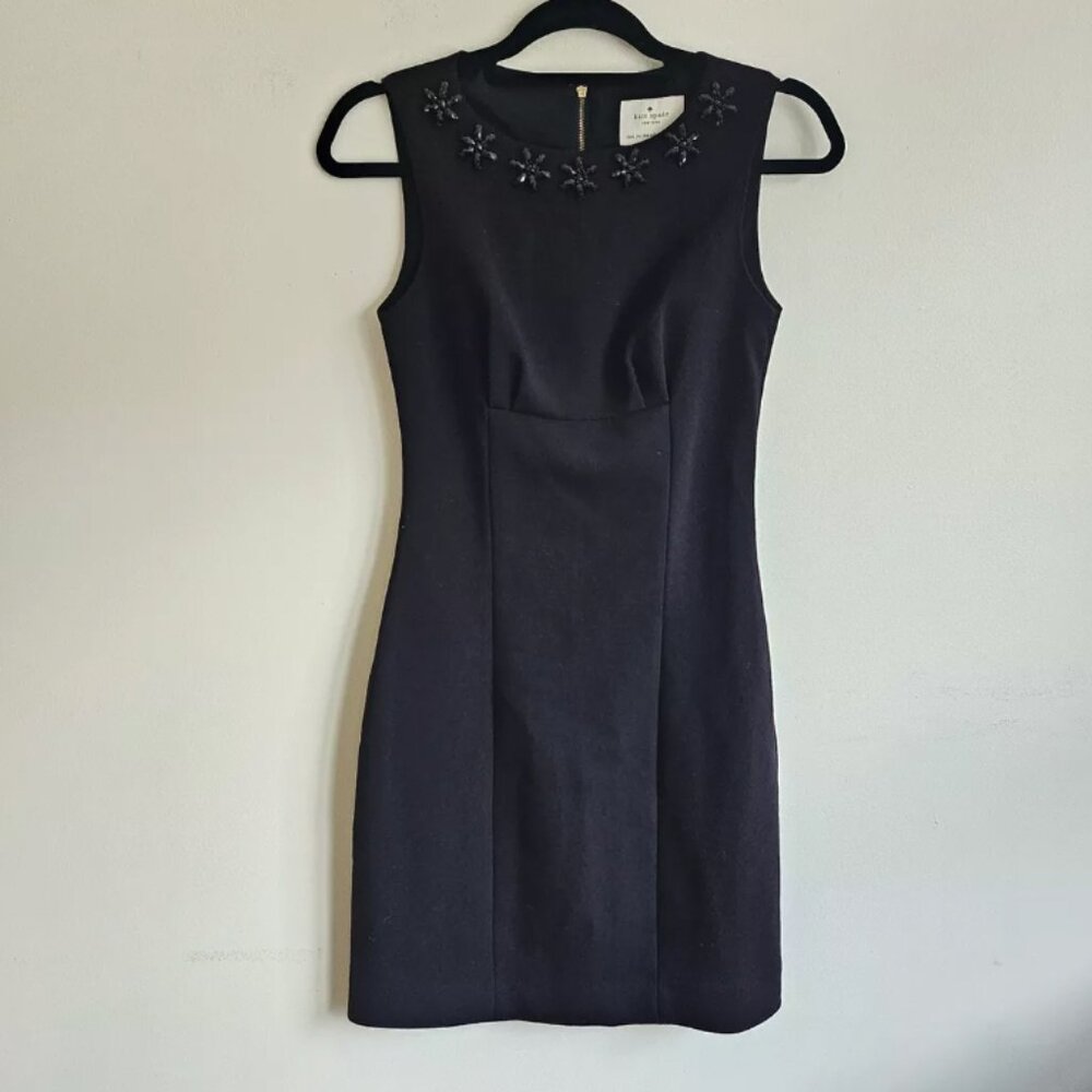 Kate Spade Black Diana Floral Cluster Dress - NWOT